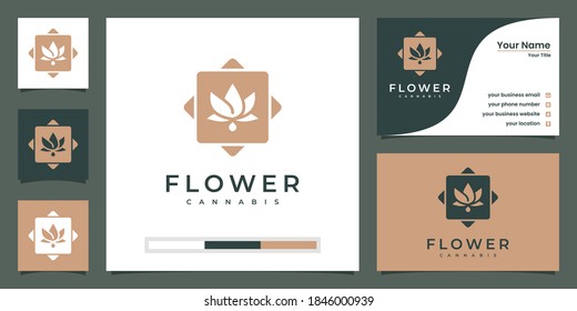 Lotus flower logo . yoga center, spa, beauty salon luxury logo. logo design, and business card.