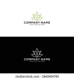Lotus Flower and Love symbol logo template