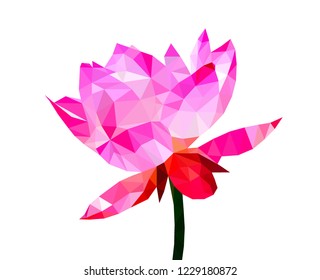 
Lotus flower in low poly