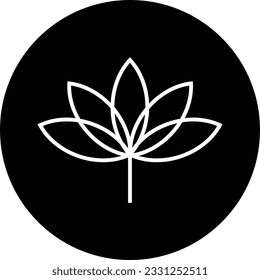 Lotus flower Luxury Logo design vector template Linear style. Fashion Health Fitness Garden Logotype concept icon.
