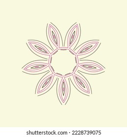 Lotus flower mandala logo template with a clean background