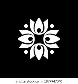 Lotus flower modern logo vector
