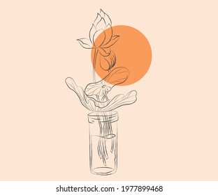 lotus flower with moon design