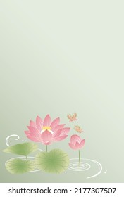 Plantilla de postal de luto por las flores de Lotus