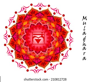 Lotus flower of Muladhara chakra