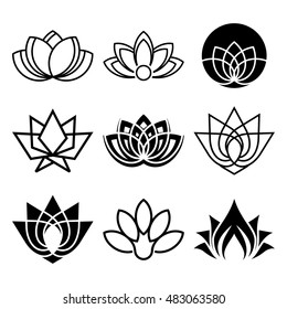 Lotus Flower Nature Logo Collection