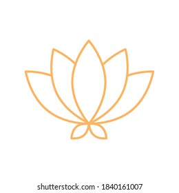 lotus flower oriental element decoration vector illustration line design