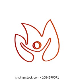 Lotus flower outline