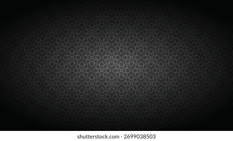 Lotus flower pattern modern, minimal line art and black background