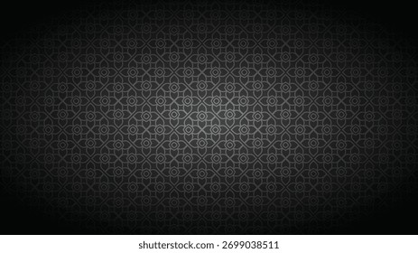 Lotus flower pattern modern, minimal line art and black background