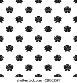 Lotus flower pattern seamless in simple style vector illustration
