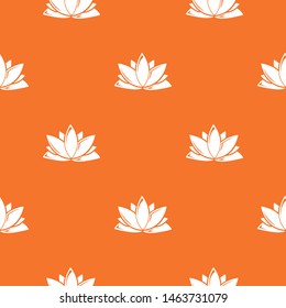 Lotus flower pattern vector orange for any web design best