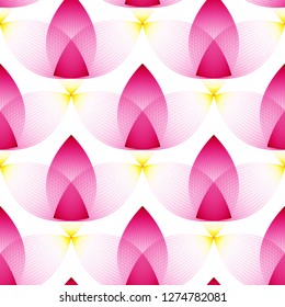 The Lotus flower is pink, seamless pattern, vector