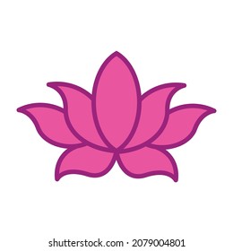 Lotus flower Pink vector illustration clipart logo icon