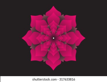 The lotus flower represents transformation in Buddhist philosophy and its fractal structure has to do with sacred geometry in general and reminds me of Tibetan mandalas too.