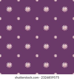 Lotus flower seamless fabric pattern on purple color background