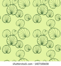 lotus flower seamless floral pattern hand drawn sketch