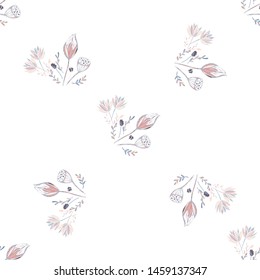 lotus flower seamless pattern trendy style with texture tablet painting Surface pattern design