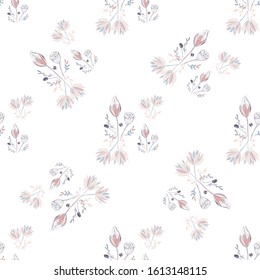 lotus flower seamless pattern trendy style with texture tablet painting Surface pattern design