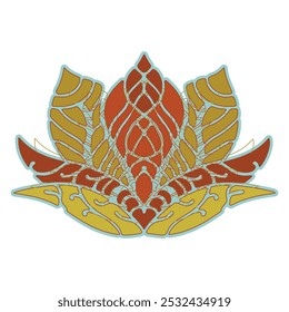 Lotus Flower Shadow Box, 3D-Schnitt 