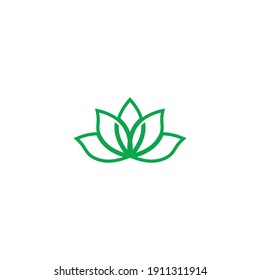 Lotus Flower Shape Minimalist Vector Logo Stock Vector (Royalty Free ...