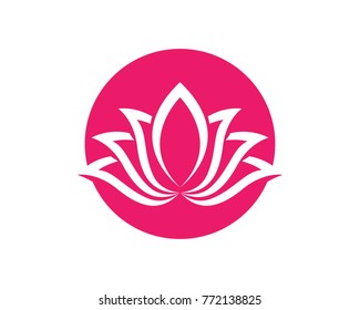 Lotus Flower Sign for Wellness, Spa and Yoga. Vector Illustration
