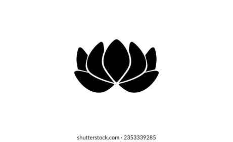 Lotus Flower silhouette, high quality vector