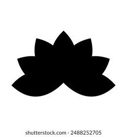 Lotus flower silhouette. Vector image

