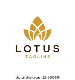 lotus flower simple modern logo design