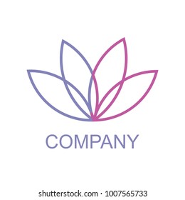 Lotus flower spa logo vector
