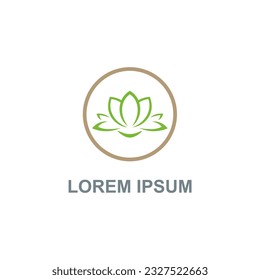 Lotus flower spa logo vector image