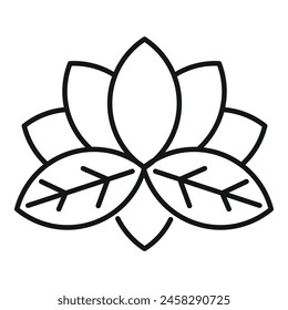 Lotus flower spiritual practice icon outline vector. Zen meditation. Deep love feel