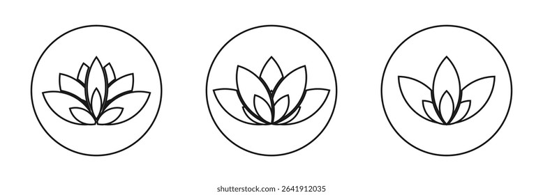 lotus flower, spiritually healthy lifestyle, spa and yoga, Lotus Blossoms balance harmony icon symbol ui and ux design, glyphs and stroke line icon