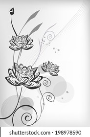 Lotus flower stylized