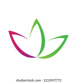 Lotus flower symbol. Abstract spa logo. Vector illustration design