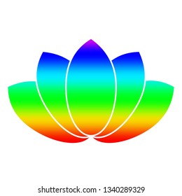 Lotus flower symbol. Design element for branding
