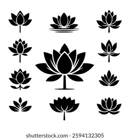 Lotus flower symbol icon concept