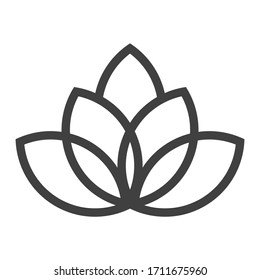 Lotus flower symbol logo icon. Abstract design