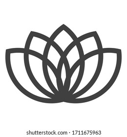 Lotus flower symbol logo icon. Abstract design