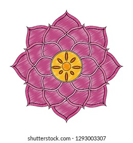 Lotus flower symbol scribble