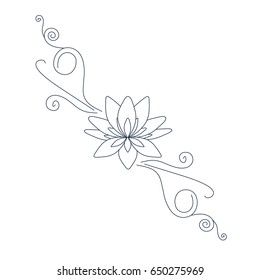 Similar Images, Stock Photos & Vectors of Lotus flower for tatoo, for ...