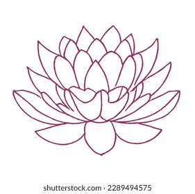Lotus Flower as Transparent Vector Art Drawing EPS File