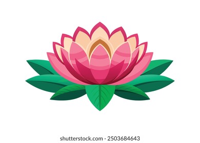 Lotus flower vector art illustration 