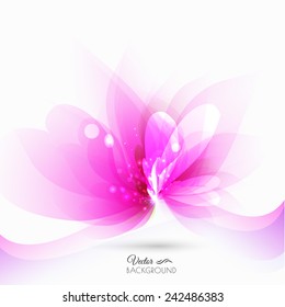 Lotus flower. Vector background for floral design.