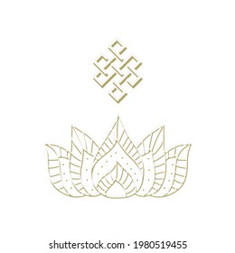 lotus flower, vector graphic design element 