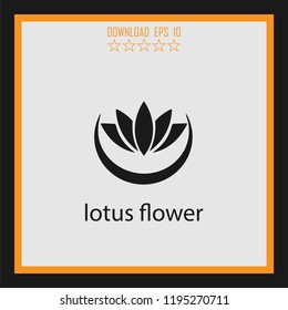 lotus flower  vector icon