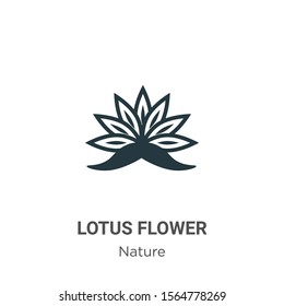Lotus flower vector icon on white background. Flat vector lotus flower icon symbol sign from modern nature collection for mobile concept and web apps design.