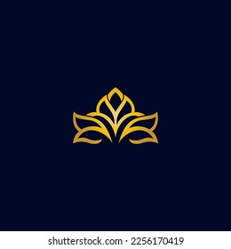 lotus flower vector illustration for icon, symbol or logo. lotus luxury logo