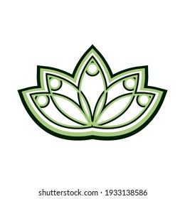 Flor Lotus. Ilustración vectorial sobre fondo blanco aislado. Para impresiones, logotipo, banner