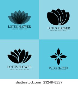 Lotus flower vector illustration, Set of lotus flower vector illustration,
Floral gradient flower vector illustration, Collection of lotus flower vector illustration